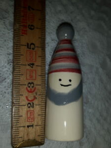 Fingertomte porslin stick pyssel adventskalender Jul  – 5 st