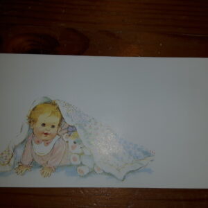 Kort BABY Enkelt kort 9,2 x 5,6 kuvert ingår – 5 st kort m kuvert
