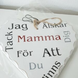 HJÄRTA Världens bästa Mamma med mycket text