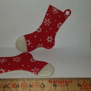 Sockar med snöflingor – höjd ca 6 cm