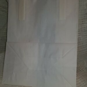 Presentpåse – papperskasse vit fp 5 st – Strl L18 B10  H23