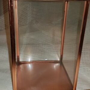 Lykta – glas kopparkanter Ca b10,5 x h15,5