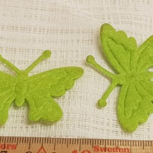 Fjärilar i filt gröna 2 st dekoration bordsplacering pyssel adventskalender jul