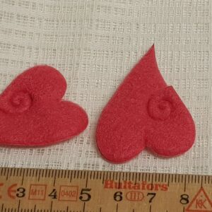 Hjärta rosa med snurr – dekoration – A13 4,5 cm