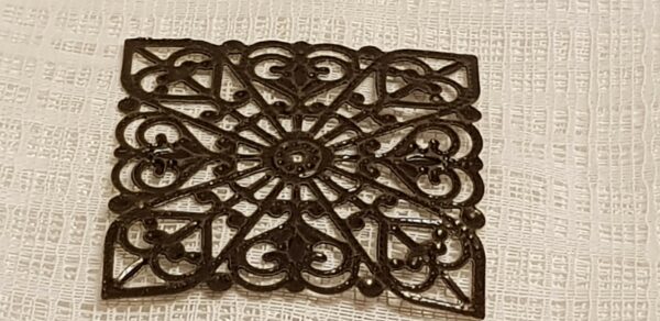 Metall fyrkantig  - dekoration Scrapbooking