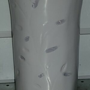 Kruka keramik vit med grå fält
