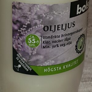 Ljus bolsius Oljeljus brinntid 55 timmar