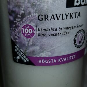 Ljus Gravlykta Bolsius brinntid ca 100 timmar