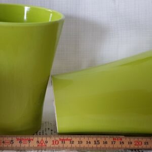 Kruka grön limegrön keramik