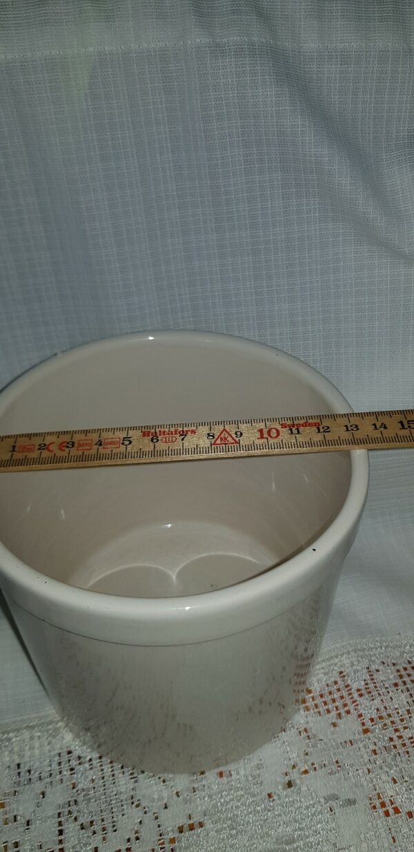 Kruka Keramik beige med kant upptill - Bild 4