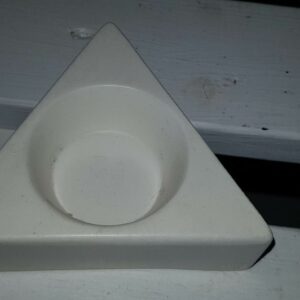 Ljushållare vit trekantig