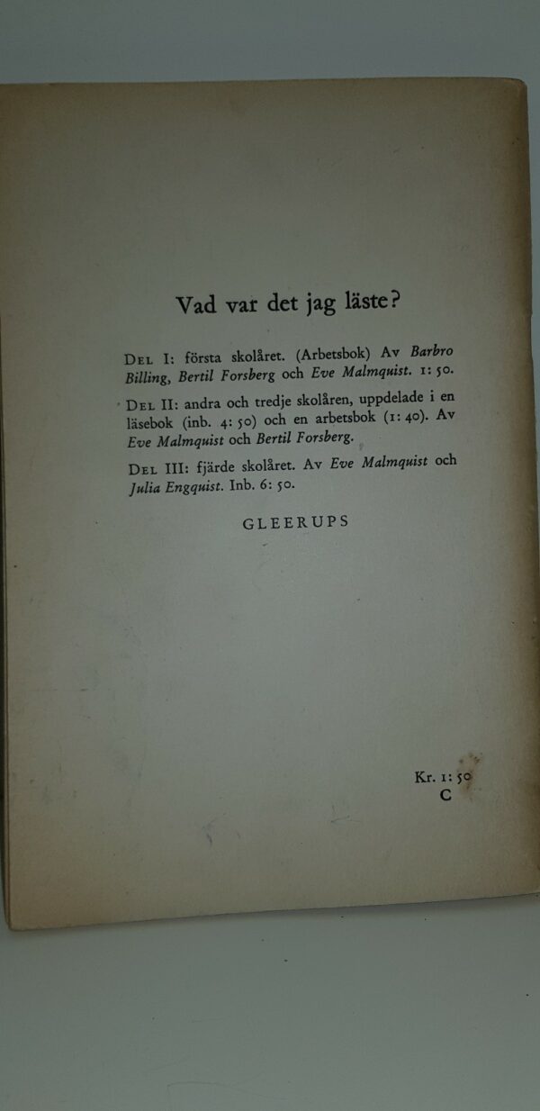 Bok Vad var det jag läste 2 se bilder - Bild 2