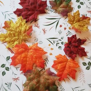 Konstväxt Höstlöv Dekorera Pynta arrangemang m.m. 20 st löv i olika storlekar