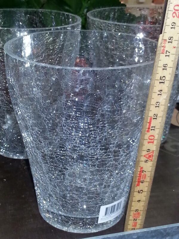 Orkide Kruka krackelerat glas D 13 H 16