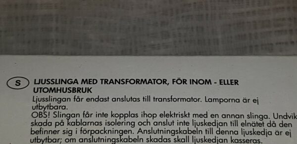 Led belysning - Ljusslinga 40 lampor - ute och innebelysning 10 m kabel - Bild 3