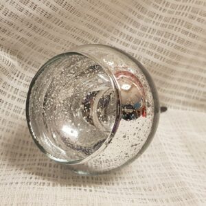 Ljushållare Silver – Glas – 13 cm varav pinnen 7 cm – 6,5ø