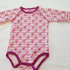 Body långärmad med mönster rosa ankor och barnvagnar – FIXONI