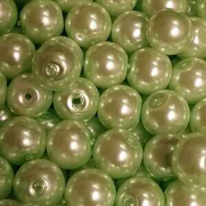Pärlor Vaxpärla Mintgröna 8mm 25 st